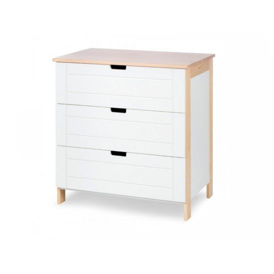 Comoda De Infasat Copii Klups Iwo Alb-Natur