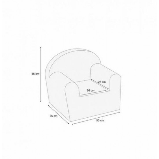 Fotoliu copii Klups Star Grey