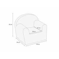 Fotoliu copii Klups Velvet Gri V102