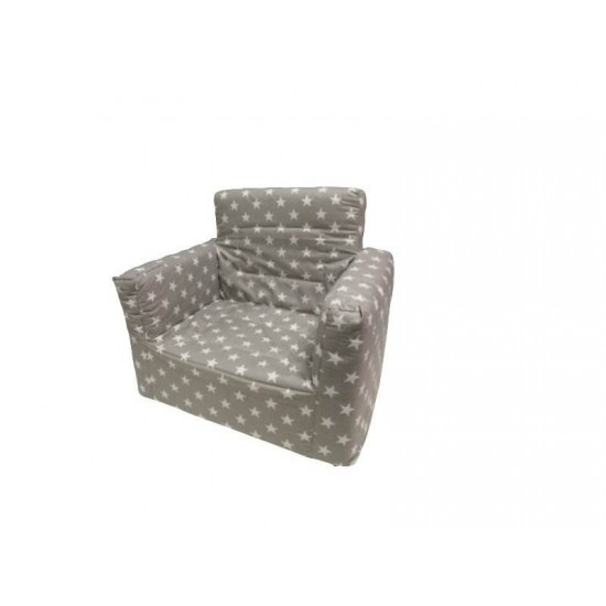 Fotoliu din burete pentru copii MyKids Stelute Gri