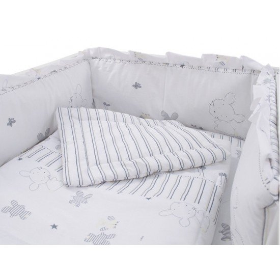 Lenjerie MyKids Bunny Alb 4 Piese 120x60