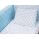 Lenjerie MyKids Colorful Stars Blue 9 Piese 120x60 cm