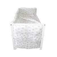 Lenjerie MyKids Coronite Alb 4+1 Piese 120x60