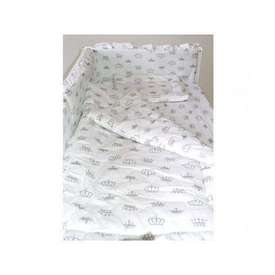 Lenjerie MyKids Coronite Alb 4+1 Piese 120x60