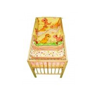 Lenjerie MyKids Dino Roz 4 Piese 140x70