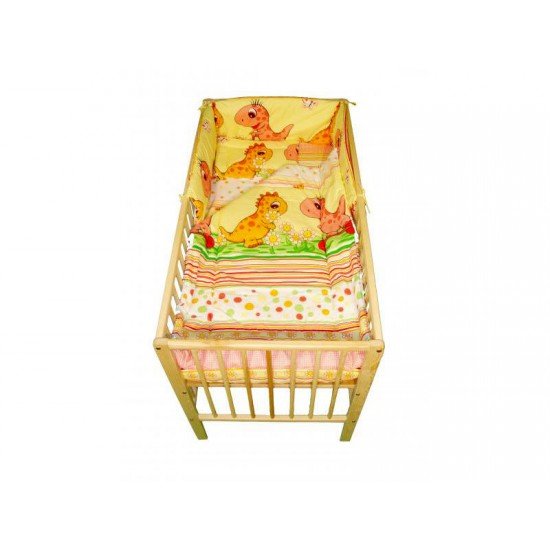 Lenjerie MyKids Dino Roz 4 Piese 140x70