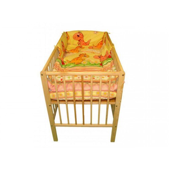 Lenjerie MyKids Dino Roz 4 Piese 140x70