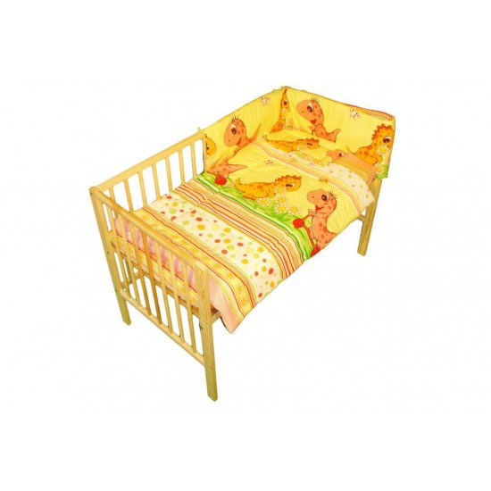 Lenjerie MyKids Dino Roz 5 Piese 120x60