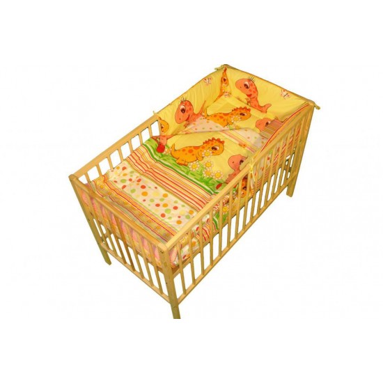 Lenjerie MyKids Dino Roz 5 Piese 120x60