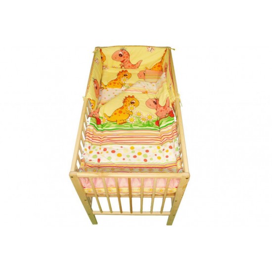 Lenjerie MyKids Dino Roz 5 Piese 120x60