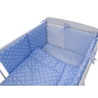 Lenjerie MyKids Light Stars Blue 11 Piese 120x60 cm