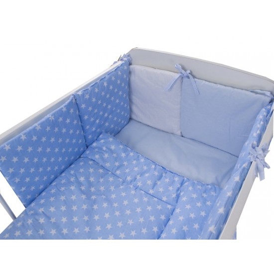 Lenjerie MyKids Light Stars Blue 11 Piese 120x60 cm