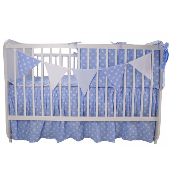 Lenjerie MyKids Light Stars Blue 11 Piese 120x60 cm
