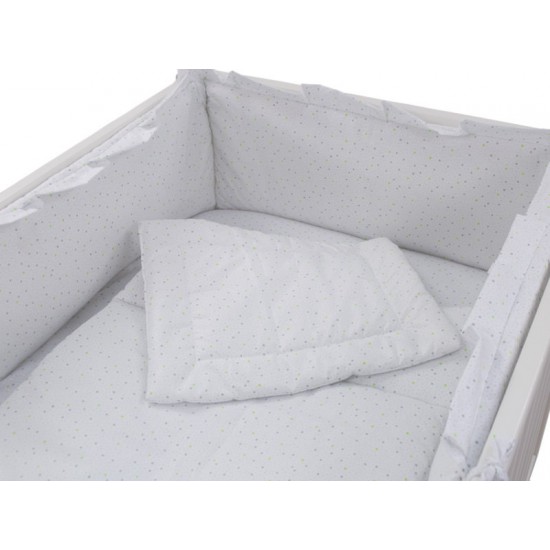 Lenjerie MyKids Little Stars Verde 4 Piese 140x70