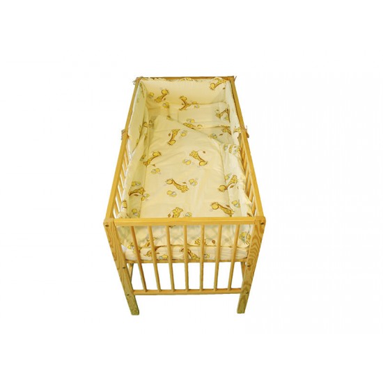 Lenjerie MyKids Mini Giraffe Crem 4+1 Piese 120x60