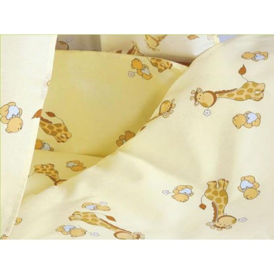 Lenjerie MyKids Mini Giraffe Crem 4+1 Piese 140x70