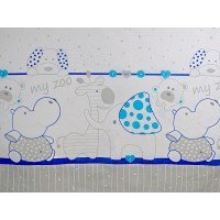 Lenjerie MyKids My Zoo Albastru 4+1 Piese 120x60 cm
