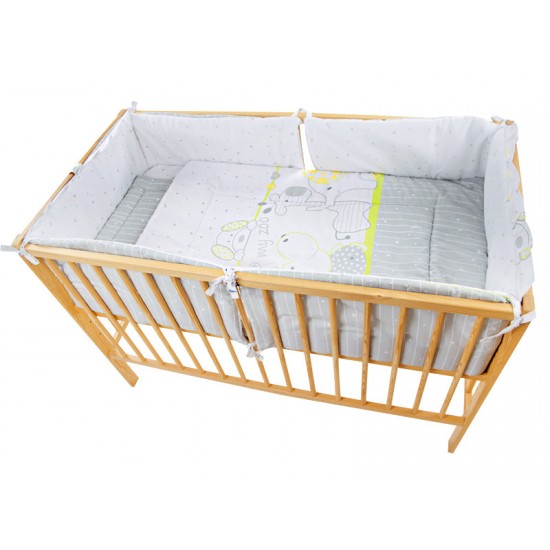 Lenjerie MyKids My Zoo Verde 4+1 Piese 120x60 cm