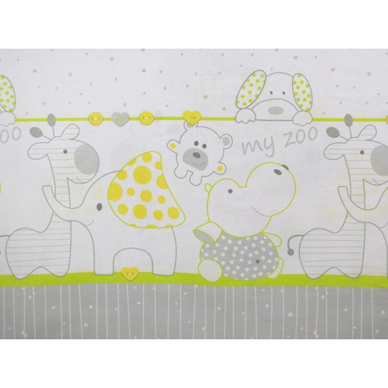 Lenjerie MyKids My Zoo Verde 4+1 Piese 120x60 cm