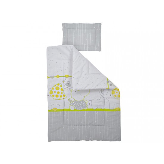 Lenjerie MyKids My Zoo Verde 4+1 Piese 120x60 cm