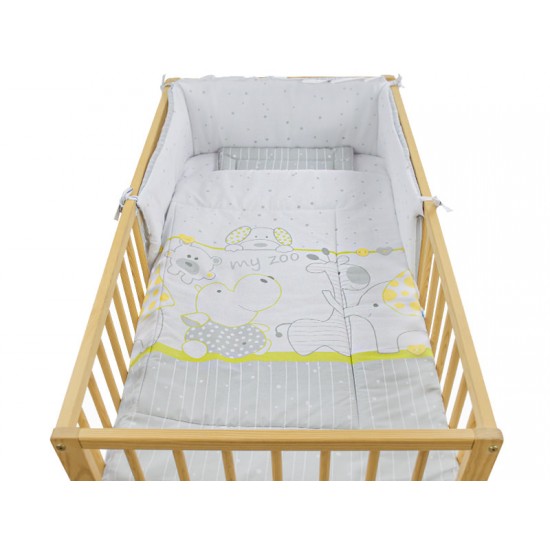 Lenjerie MyKids My Zoo Verde 4+1 Piese 120x60 cm