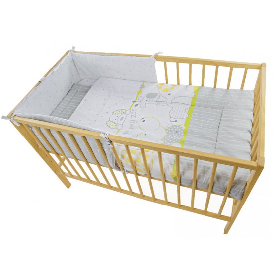 Lenjerie MyKids My Zoo Verde 4+1 Piese 120x60 cm