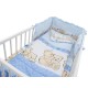 Lenjerie MyKids Teddy Friends Albastru 4 Piese M2 120x60