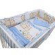 Lenjerie MyKids Teddy Friends Albastru 4+1 Piese M1 140x70
