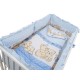 Lenjerie MyKids Teddy Friends Albastru 4+1 Piese M2 120x60