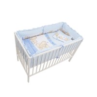 Lenjerie MyKids Teddy Friends Albastru 4+1 Piese M2 140x70