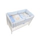 Lenjerie MyKids Teddy Friends Albastru 4+1 Piese M2 140x70