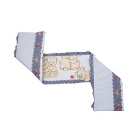 Lenjerie MyKids Teddy Friends Gri 4 Piese M1 140x70