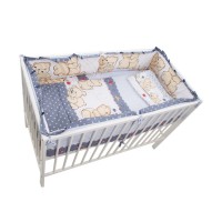 Lenjerie MyKids Teddy Friends Gri 4+1 Piese M1 120x60