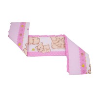 Lenjerie MyKids Teddy Friends Roz 4 Piese M1 140x70