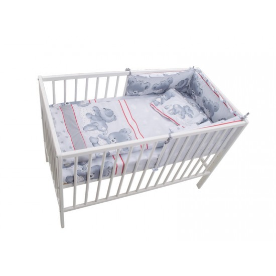 Lenjerie MyKids Teddy Hug Gri 4 M1 Piese 140x70