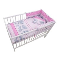 Lenjerie MyKids Teddy Hug Roz M1 4 Piese 120x60