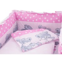 Lenjerie MyKids Teddy Hug Roz M1 4 Piese 120x60