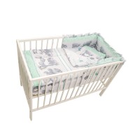 Lenjerie MyKids Teddy Hug Turquoise M2 4 Piese 120x60