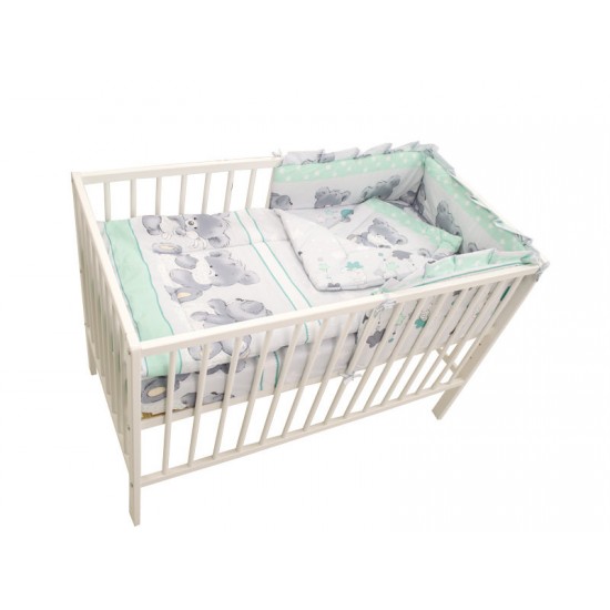 Lenjerie MyKids Teddy Hug Turquoise M2 4 Piese 140x70