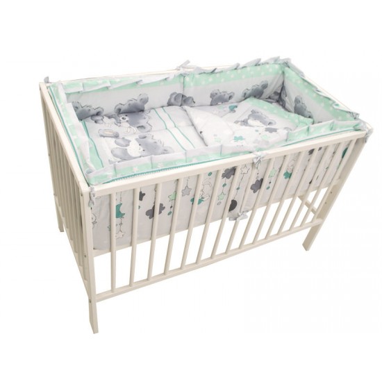 Lenjerie MyKids Teddy Hug Turquoise M2 4+1 Piese 120x60