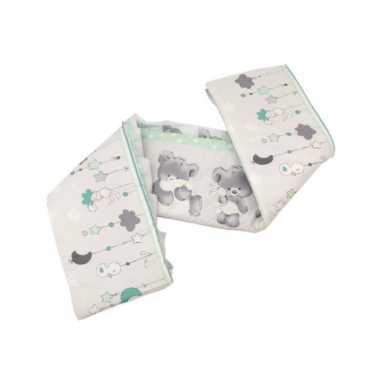 Lenjerie MyKids Teddy Hug Turquoise M2 4+1 Piese 120x60