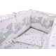 Lenjerie MyKids Teddy Love Stars 4+1 piese 120x60 cu laterale inalte