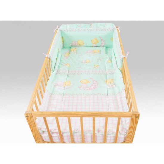 Lenjerie MyKids Teddy Steluta Turquoise 4+1 Piese 140x70 cm