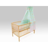 Lenjerie MyKids Teddy Steluta Turquoise 5 Piese 120x60 cm