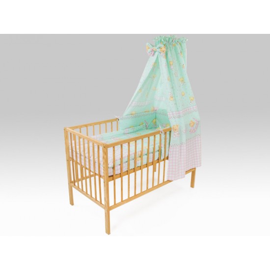 Lenjerie MyKids Teddy Steluta Turquoise 5 Piese 120x60 cm
