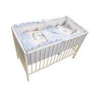 Lenjerie MyKids Teddy Toys Blue M2 4+1 Piese 120x60