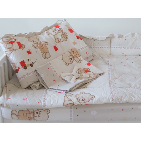 Lenjerie MyKids Teddy Toys Maro M1 4 Piese 120x60