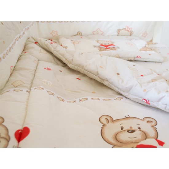 Lenjerie MyKids Teddy Toys Maro M1 4 Piese 120x60