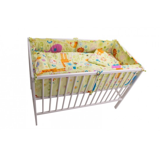 Lenjerie MyKids Zoo Verde 4+1 Piese 120x60