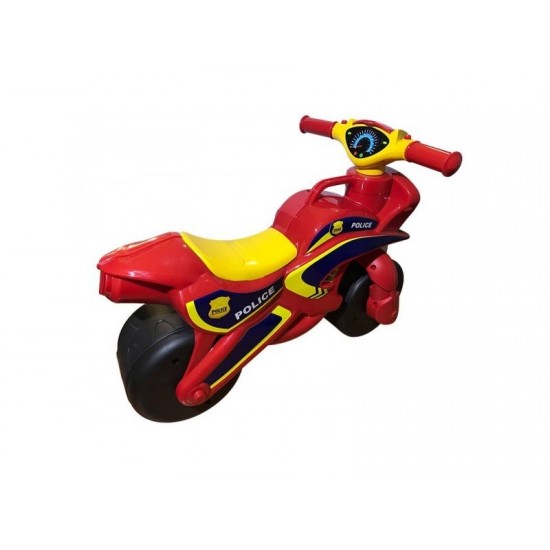 Motocicleta de impins MyKids Police Music 0139/56 Rosu Galben